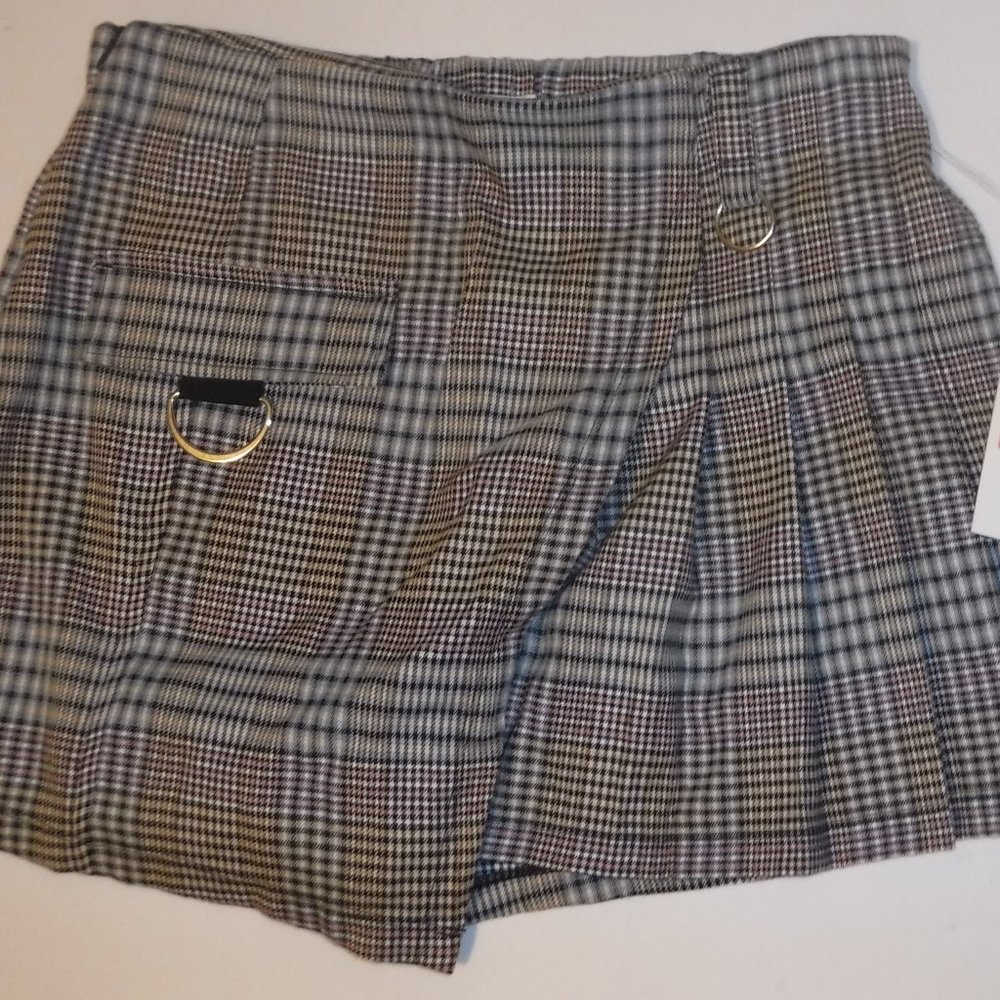 Cali 1850 Pleated Plaid Skirt Size L Large